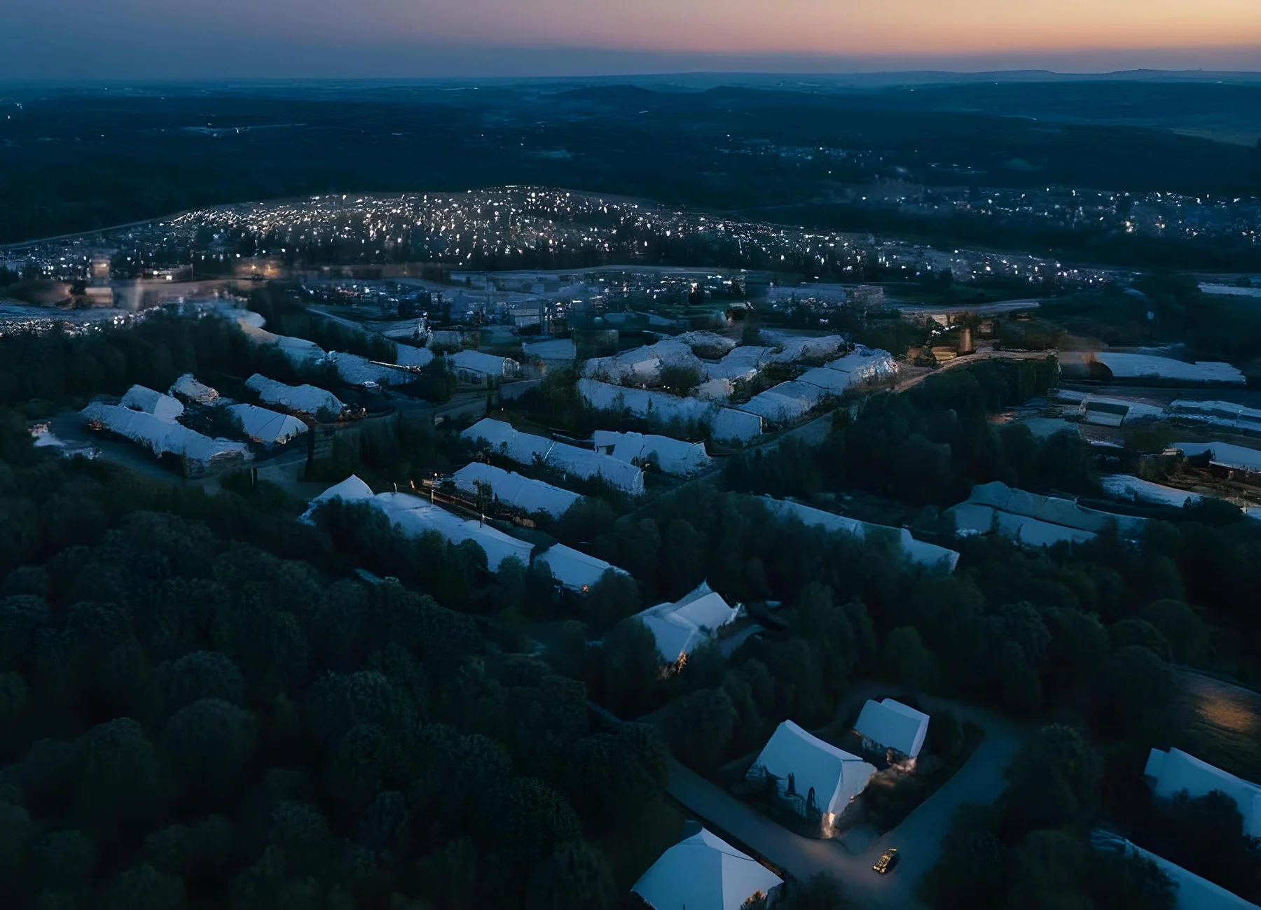 Aerial residential view representing Greater Birmingham, Alabama